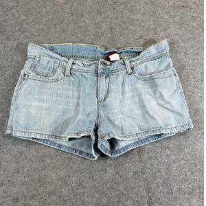 VINTAGE Bongo Jean Shorts Womens Size 13 Juniors Blue Denim Low Rise Y2K Grunge